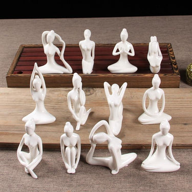 Abstract Glazed Ceramic YOGA Figurine- 12 Poses Available-BUY 2, GET a 3RD FREE!